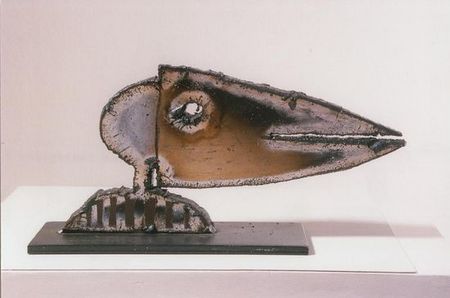 Fischkopf, 2001, 20x40x2, Stahl