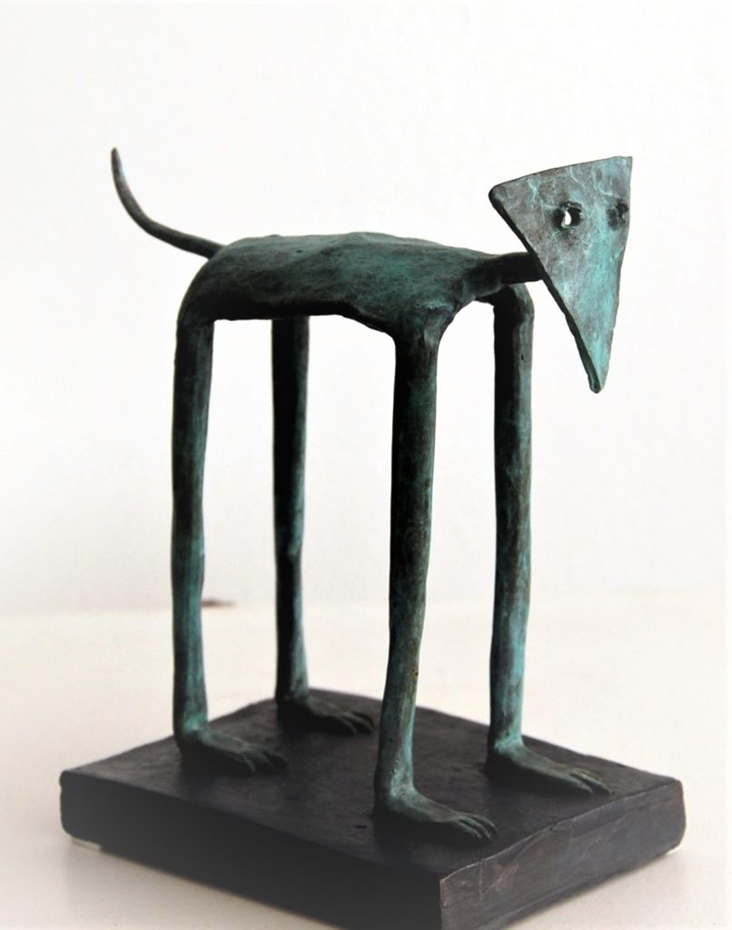 Albrecht Genin, Hundekarneval, Bronze 2017, 16x15x9, Auf 9